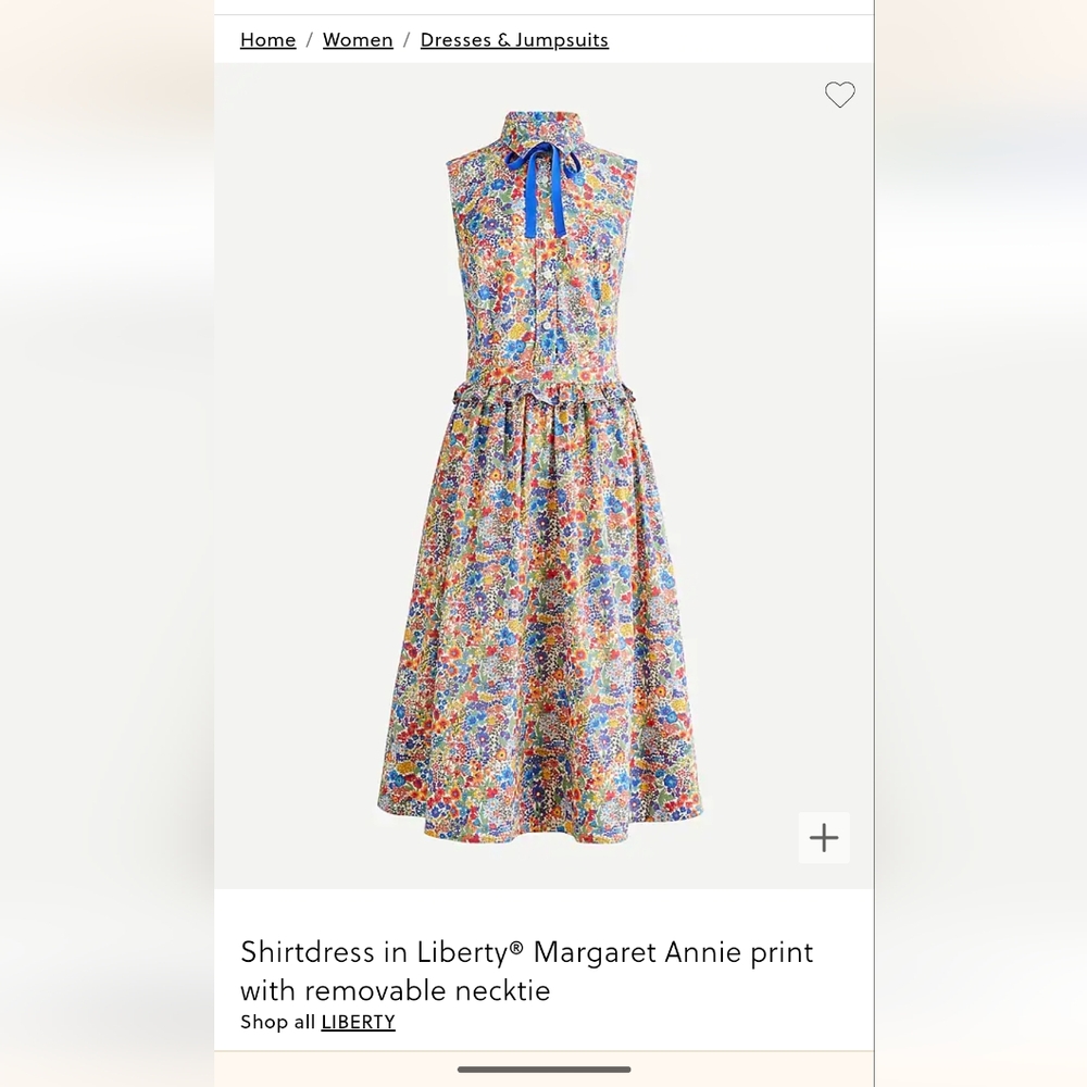 J Crew Liberty Fabric Margaret Annie Midi Dress size 4P